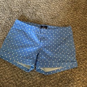 AEO Polka Dot Blue MIDI Shorts